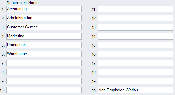 2. Department Entry Area